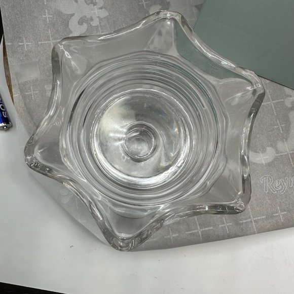 PartyLite Sundae Pillar Votive Candle Holder Retired Clear Glass Home Decor - Picture 7 of 8